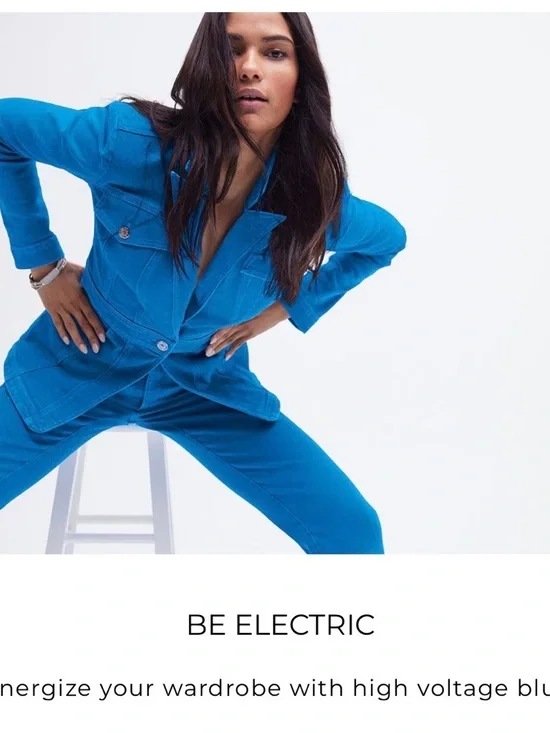 WHBM Women’s Blue Tailored Jean Jacket - Picture 14 of 14